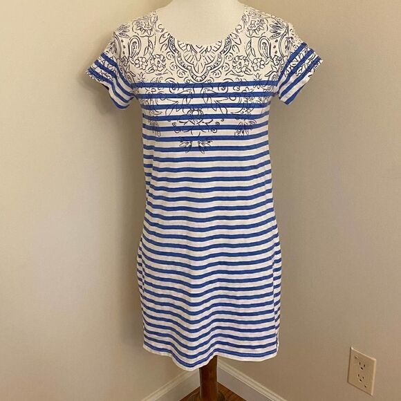 Vineyard Vines Blue & White Striped Nautical Dress XS - Picture 1 of 4